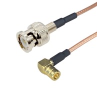 Pigtail kabel BNC utikač / SMB kutna utičnica, RG316, 4 m