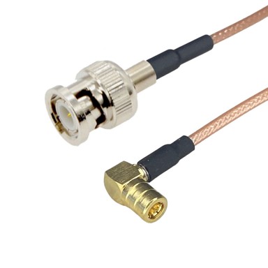Pigtail kabel BNC utikač / SMB kutna utičnica, RG316, 4 m
