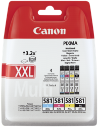 CANON Tinta za printer CLI-581XXL Multipakiranje C/M/Y/BK