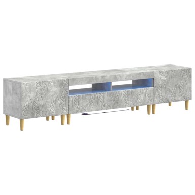 LED TV ormarić 5 kom od konstruiranog drva, betonsko sivi