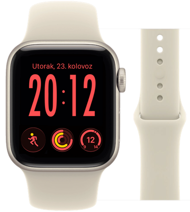 APPLE Pametni sat Watch SE 3 (2026) GPS, 40 mm, aluminijsko kućište Starlight, sportska narukvica Sand M/L