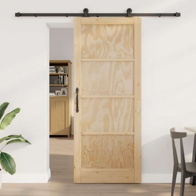 Klizna vrata Orkdal, 86 x 211 cm, masivna borovina, prirodna