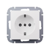 Utičnica podžbukna sa zaštitom bijela I700