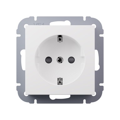 Utičnica podžbukna sa zaštitom bijela I700