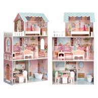 ECOTOYS Velika kućica za Barbie lutke 3 etaže