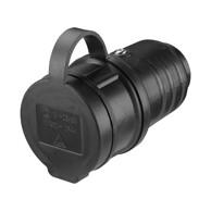 LUX TOOLS Natikač gumeni crni 16A