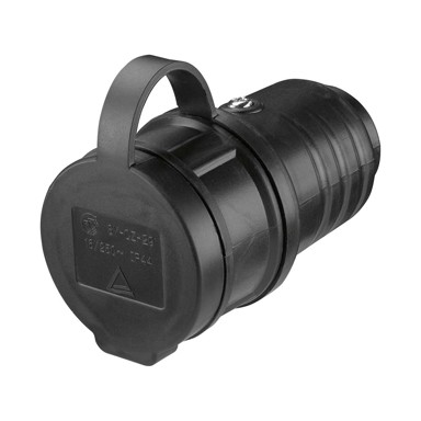 LUX TOOLS Natikač gumeni crni 16A