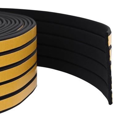 Brtvilo za prozore, samoljepivo, 9x3 mm, 25 m, EPDM pjena, crna