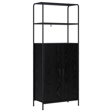 Visoka komoda 40 x 33 x 161 cm od konstruiranog drva, crni hrast