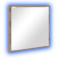LED ogledalo za kupaonicu 40 x 8,5 x 37 cm, od masivne hrastovine, konstruirano drvo