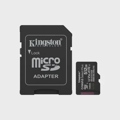 KINGSTON Memorijska kartica microSDXC Canvas Select Plus Gen3, 512GB, 150MB/s, A1, s adapterom