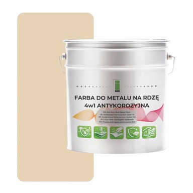 Metalna boja za hrđu 4 u 1 krem RAL 1015 pocinčani čelik 5 l saten
