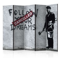 Sobna pregrada u 5 dijelova Dreams Cancelled (Banksy) II 225x172