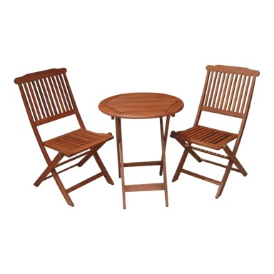 GARDEN PLEASURE Set Balkonski 2 stolice i stol, drvo eukaliptusa