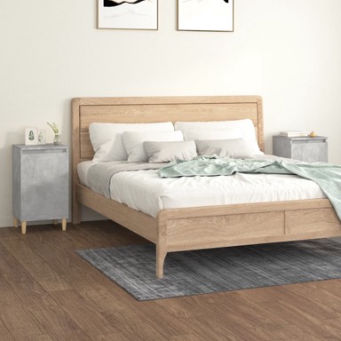 Noćni ormarići 2 kom boja betona 40x35x70 cm konstruirano drvo