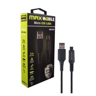 MAXMOBILE Telefon kabel micro usb kevlar black 2.4a qc 1m