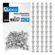 GEKO Set aluminijskih zakovičnih matica M4 0,5-2,0 50 kom