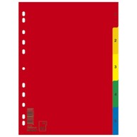 DONAU Plastična pregrada A4 brojevi 1-5 kolor 7708095PL-99