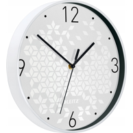 LEITZ Zidni sat WOW, kvarcni, bijeli