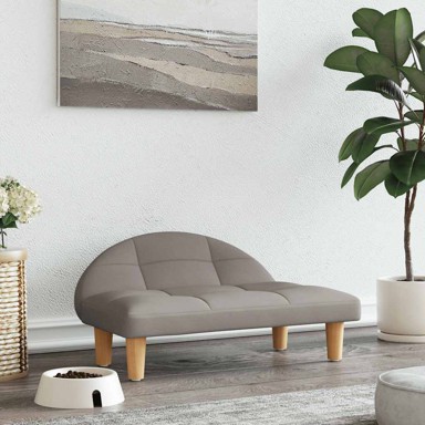 Krevet za pse, 70 x 52 x 30 cm, od tkanine, smeđesivi