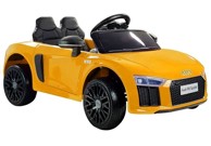 Auto na akumulator Audi R8 Spyder, žuti, lakirani