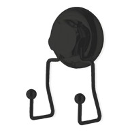 COMPACTOR Crna samoljepljiva dvostruka kukica Bestlock Black