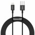 BASEUS USB kabel na iPhone, 2.4 A, 1 m, crni