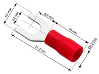 BLOW Izolirani vilasti konektor vijak 3,2 mm, kabel 4,3 mm