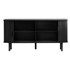 UNIQUE FURNITURE Crna niska komoda u dekoru hrasta s kliznim vratima 76x160 cm Cavo