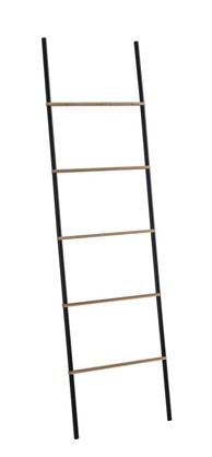 GEDY Stalak za ručnike, 450 x 1610 mm, crni, bambus
