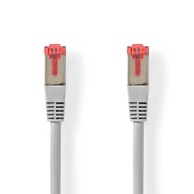 NEDIS Mrežni kabel CAT6 RJ45 muški RJ45 muški SF/UTP 0,50 m okrugli PVC oznaka, sivi