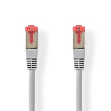 NEDIS Mrežni kabel CAT6 RJ45 muški RJ45 muški SF/UTP 0,50 m okrugli PVC oznaka, sivi