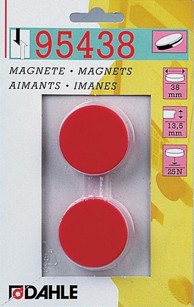 DAHLE Magneti Φ38 mm, crveni, 2/1
