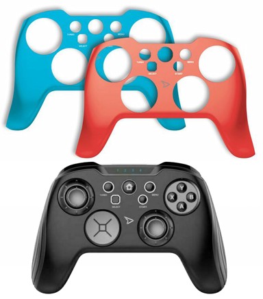 STEELPLAY Kontroler za Nintendo Switch, bežični, crni, 2 maske