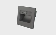LED svjetlo za stepenice, kvadratno, 1 W, 3000 K, IP20, senzor, sivo