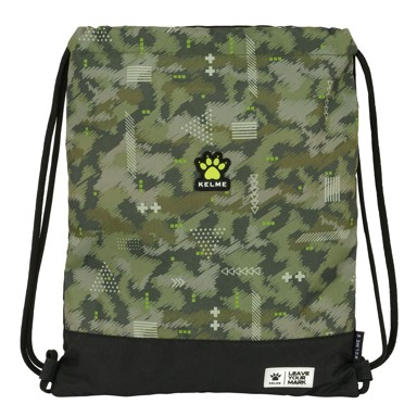 Torba-ruksak na vezice KELME Travel, 35 x 40 x 1 cm, crno-zelena