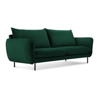COSMOPOLITAN DESIGN Tamnozelena baršunasta sofa 160 cm Vienna, 160x92x95 cm