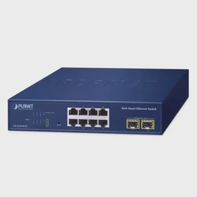 PLANET Switch 8-Port 10 100 1000T 2-Port 1000X SFP Web Smart Ethernet