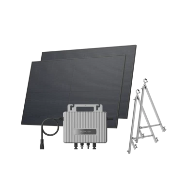 ECOFLOW Balkonska solarna elektrana Stream, staklena, mikroinverter + 2×450W solarni paneli