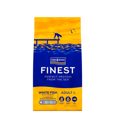 FISH4DOGS Granule BIJELA RIBA ADULT, 12 kg