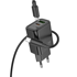 HOCO Punjač N61 GaN, USB-A i USB-C, PD, kabel USB-C na Lightning, 20 W, crna