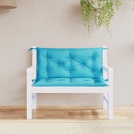 Jastuci za vrtnu klupu 2 kom tirkizni 100x50x7 cm od tkanine