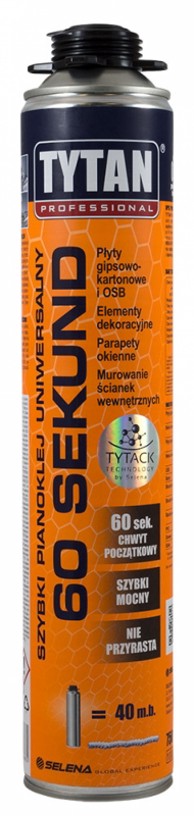 TYTAN Pištolj za pjenu Brzo 60 sekundi 750 ml, profesionalni