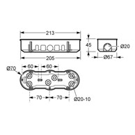 FAMATEL Razvodna kutija, rigips trostruka 67x45, IP30