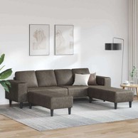 Set sofe 3 pcs Tamno siva Umjetna nubuk koža