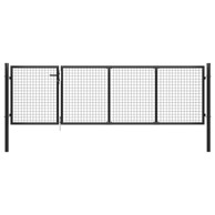 Dvorišna vrtna vrata čelična 350 x 75 cm antracit, 350 x 75 cm, antracit
