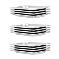 Posude Gastronorm GN 1/4 20 mm 12 kom, srebrna