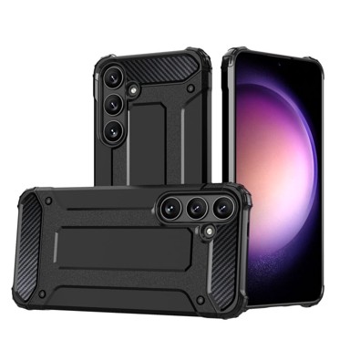 HURTEL Hibridna oklopna maskica, Samsung Galaxy S24 FE, crna