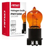 AMIO Halogena žarulja PWY24W Amber, 12V, 24W
