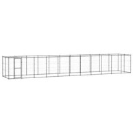 Vanjski kavez za pse s krovom, 26.62 m², 1210 x 220 x 180 cm, čelik